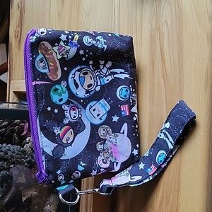 TOKIDOKI SPACE PRINT WRISTLET BAG